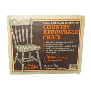 Solid American Hardwood-"Country Arrowback Chair" (Unfinished Kit)